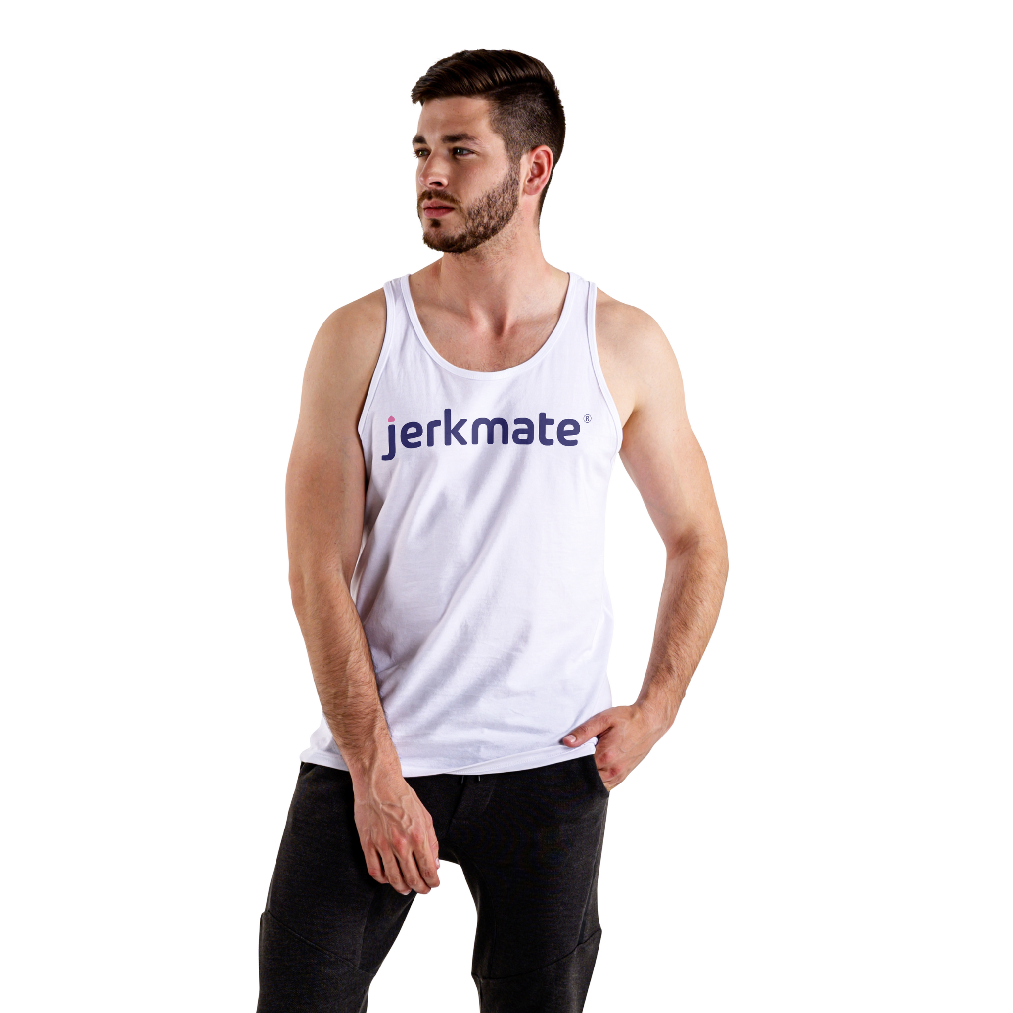 Jerkmate White Tank Top