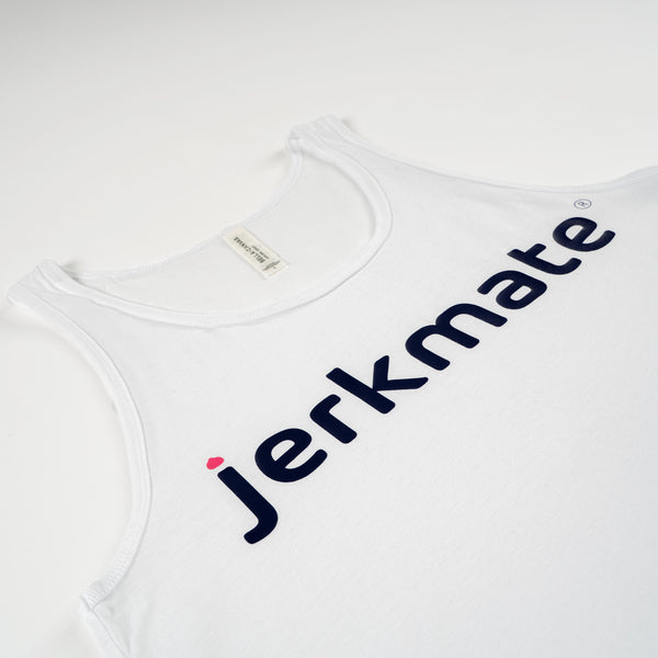 Jerkmate Men's White Tank Top